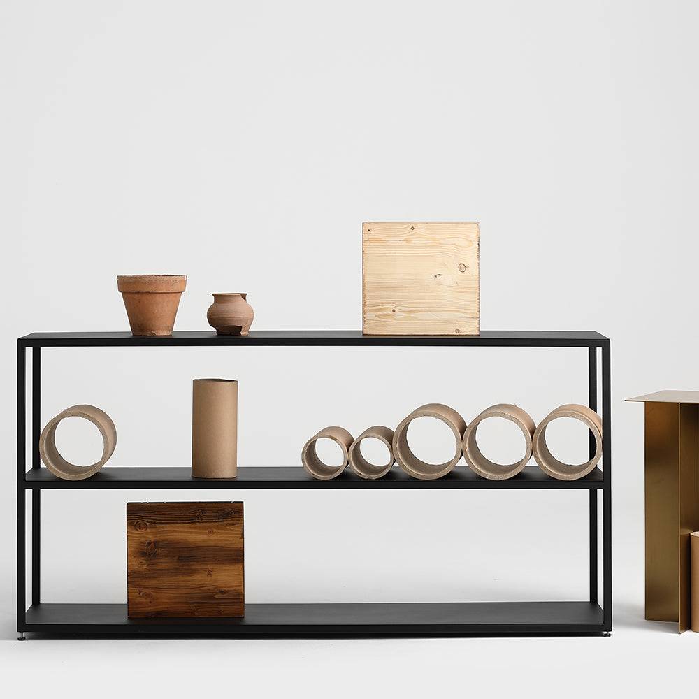Libreria HYLLER METAL 150x75 - Nero