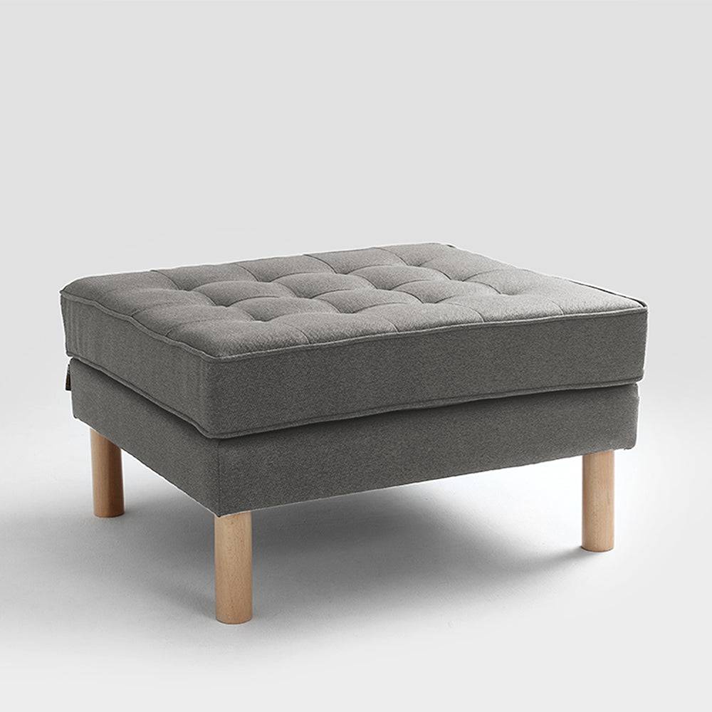 Pouf TOPIC WOOD 75, Acciaio, Naturale