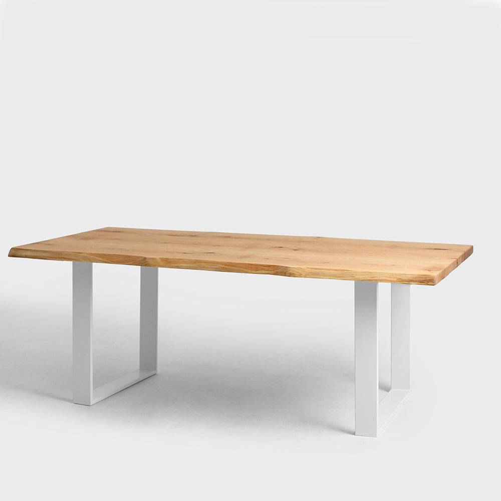 Esstisch FELD 180x90 Massivholz Eiche Weiß