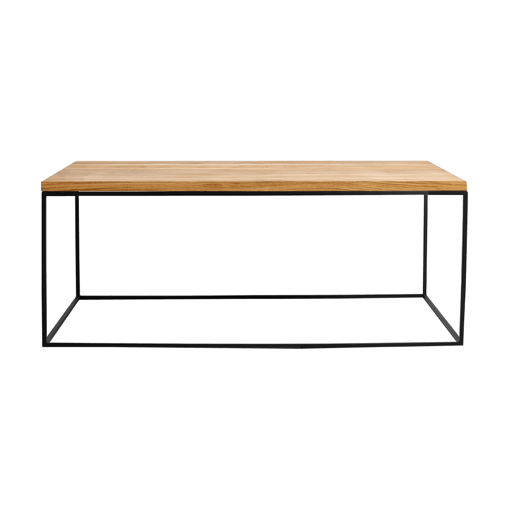 Tavolino TENSIO WOOD 100x60, impiallacciatura rovere, nero
