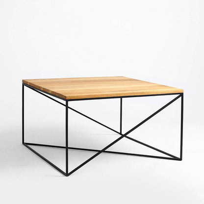 Couchtisch MEMO WOOD 100x100, Eichenfurnier, schwarz