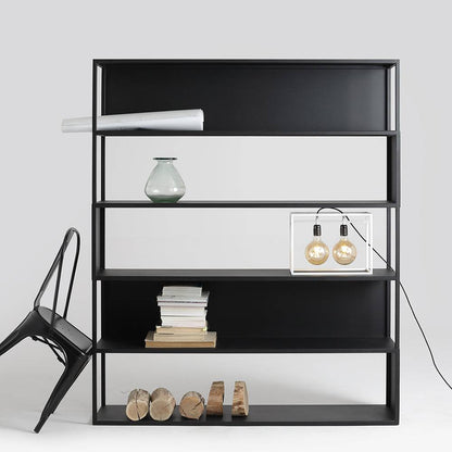 Libreria HYLLER SIDE METAL 150x180 nero