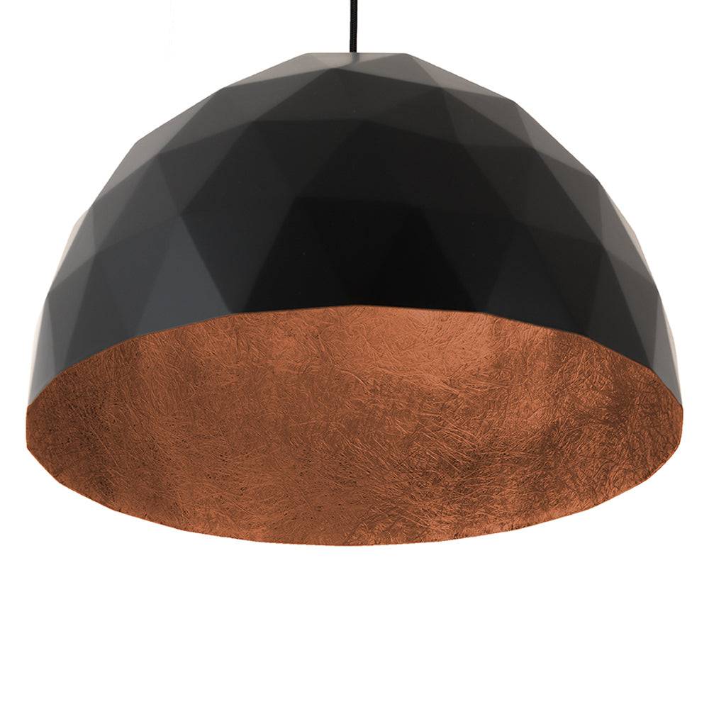 Lampada a Sospensione LEONARD L - Rame e Nero