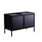 SKAP Black 2R1 Rack with Doors