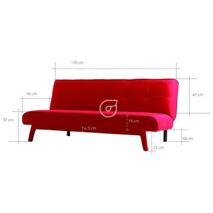 Schlafsofa Modes 3-Sitzer - Dust