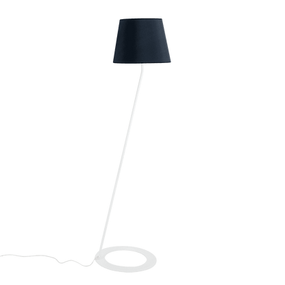 Lampada da Terra SHADE - paralume nero, base bianca