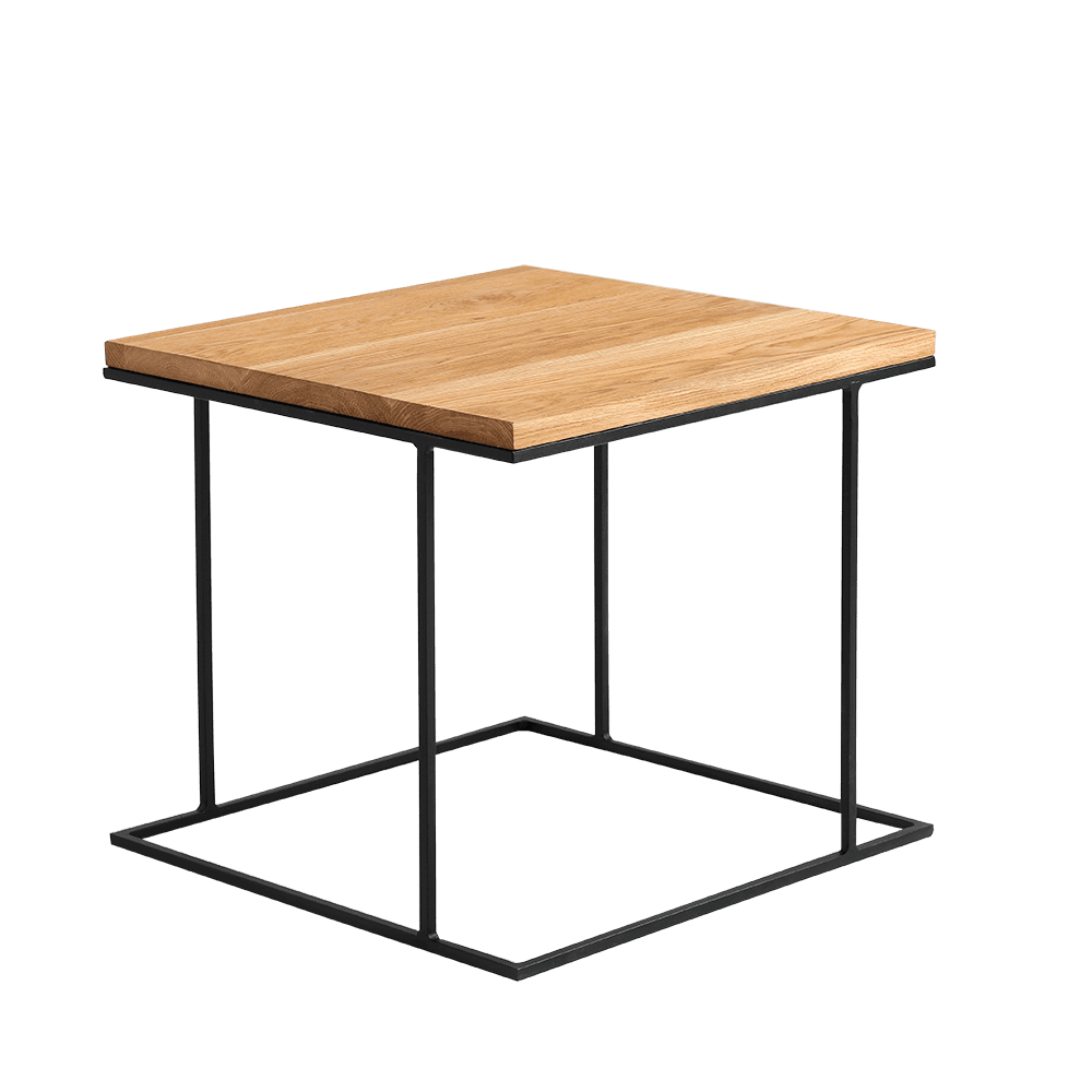 Beistelltisch WALT 50, Eiche furniert, schwarz
