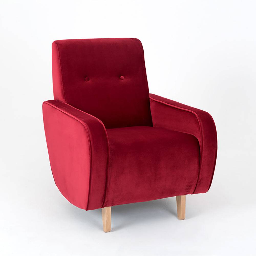 Poltrona PANDA - Cranberry, naturale