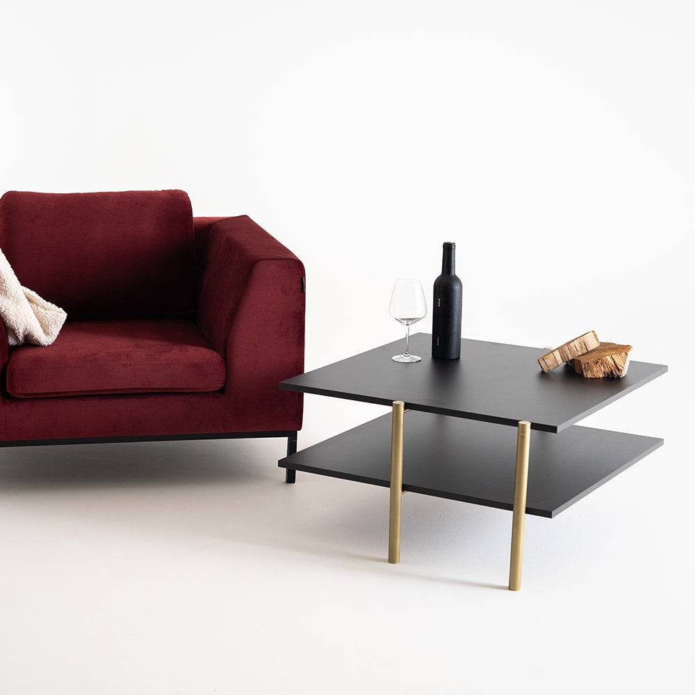 Tavolino RAVE BASIC 80 - nero, oro