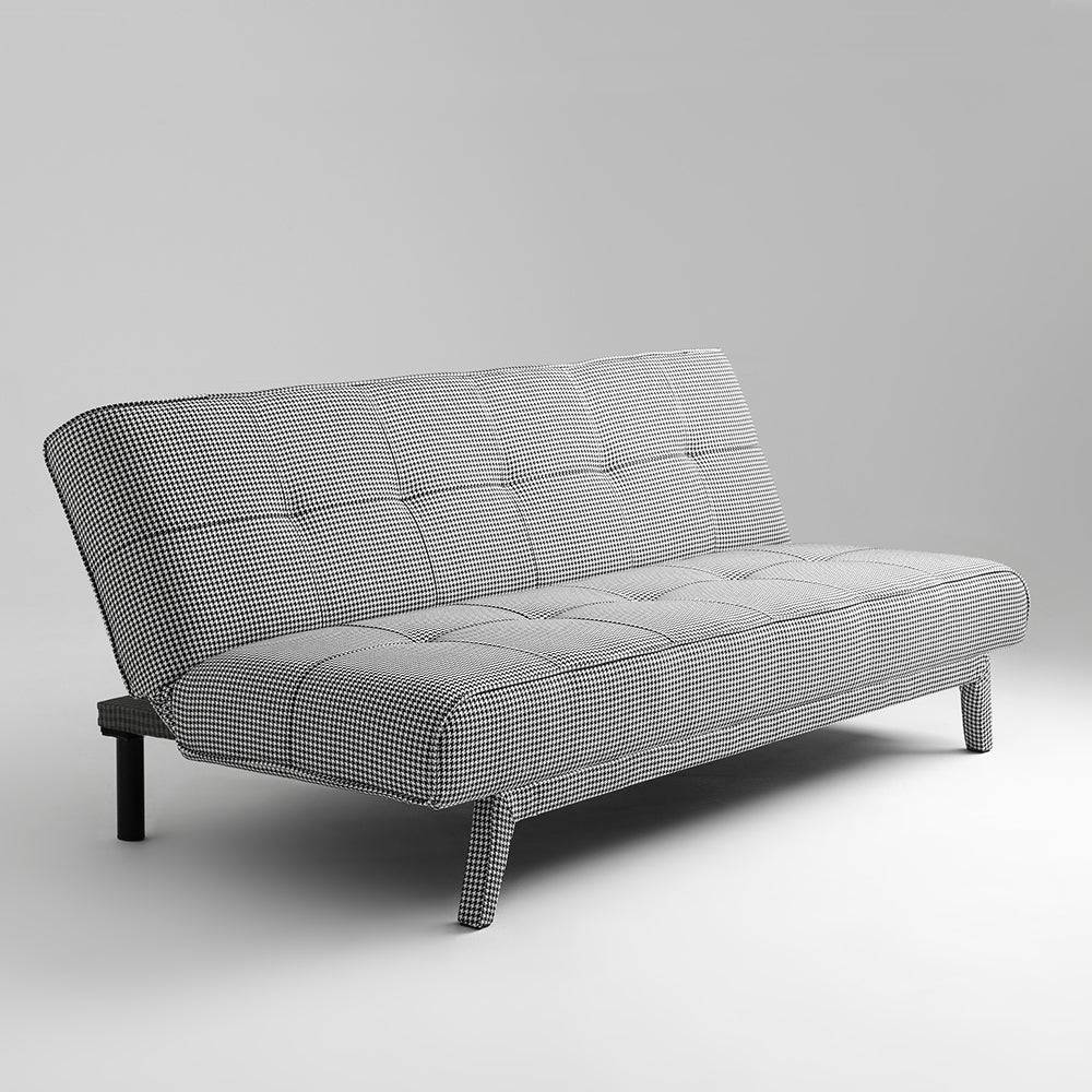 Divano letto 2 posti MODES Dark Pepita, nero