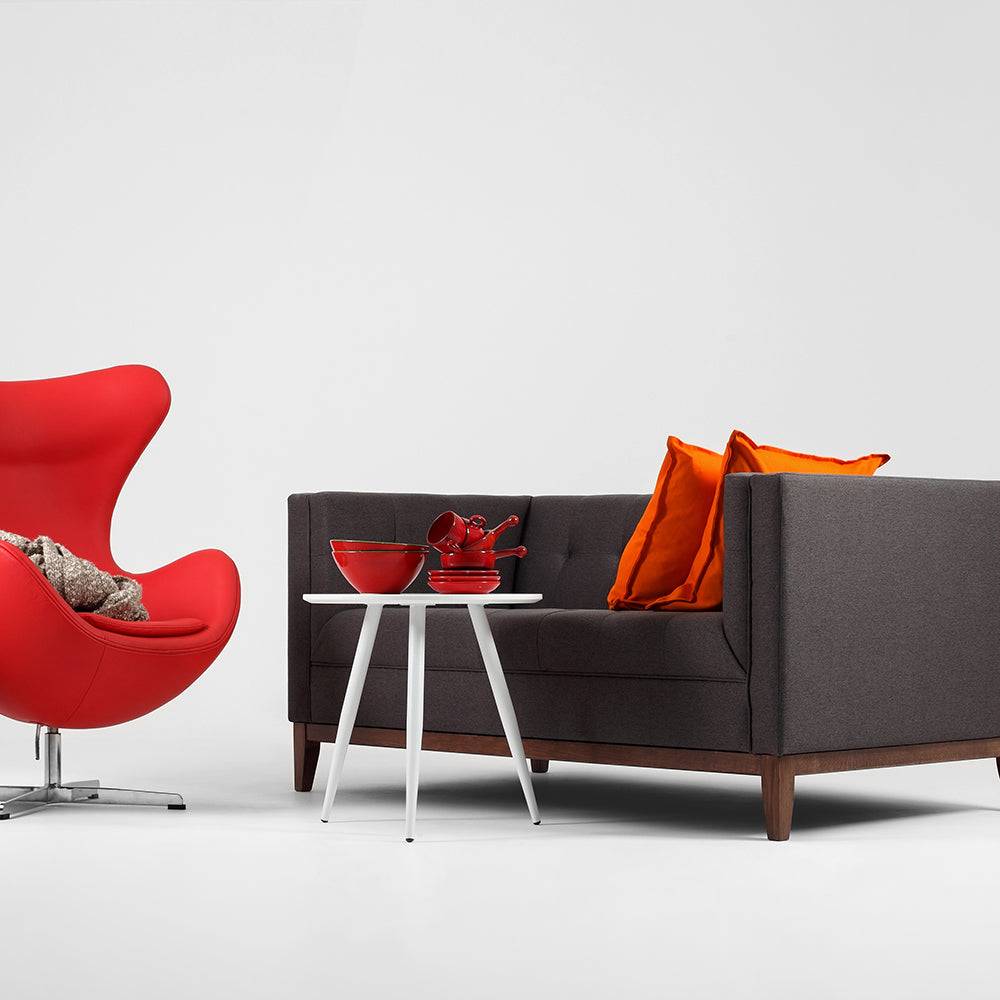 Schlafsofa 2-Sitzer BY TOM, Anthrazit - Walnuss