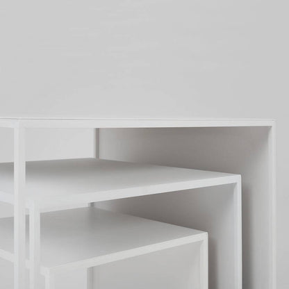 2WALL TRIO METALL Beistelltisch-Set 35x45x55, weiß