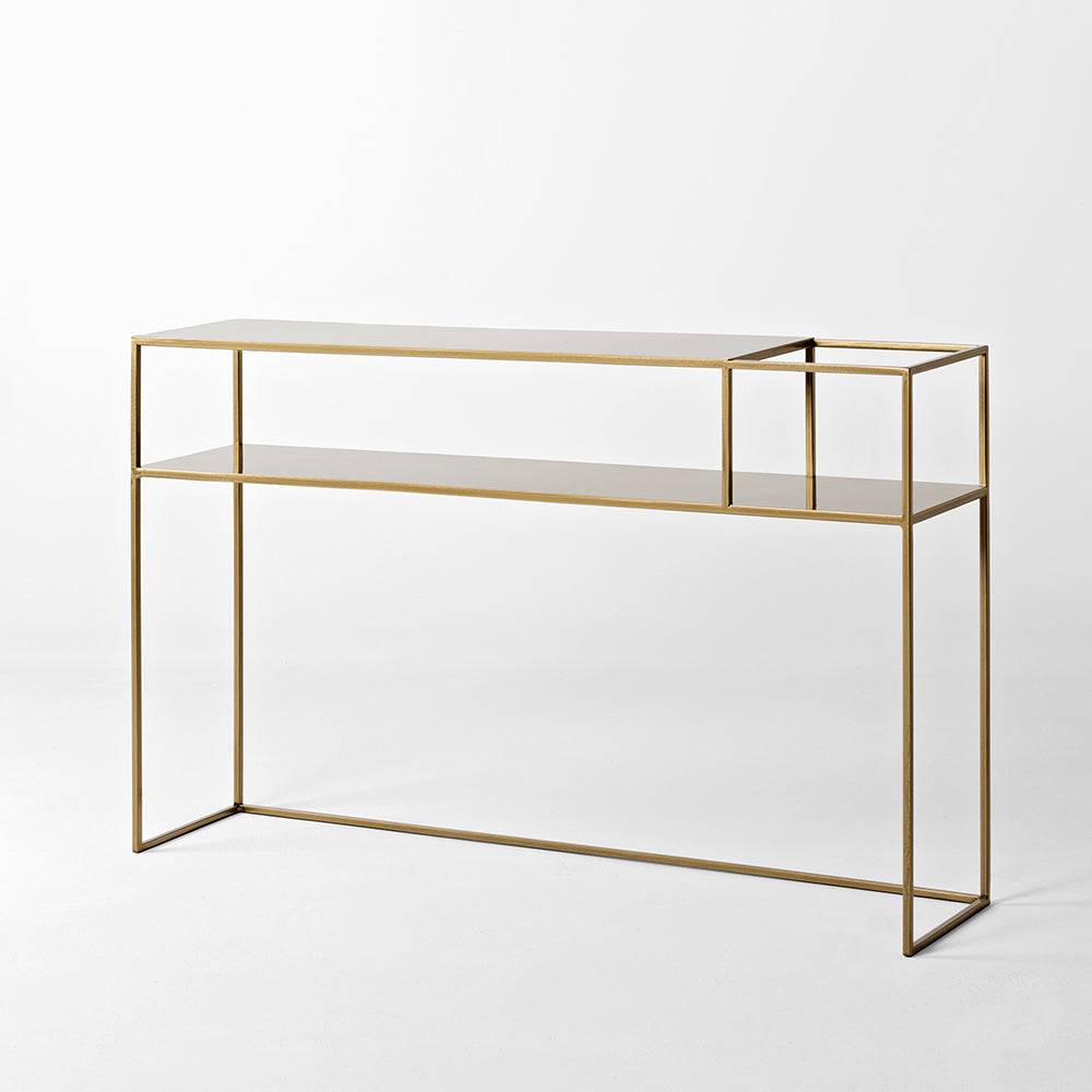 Tavolo Console Senso Flower Metal 120x25 Oro