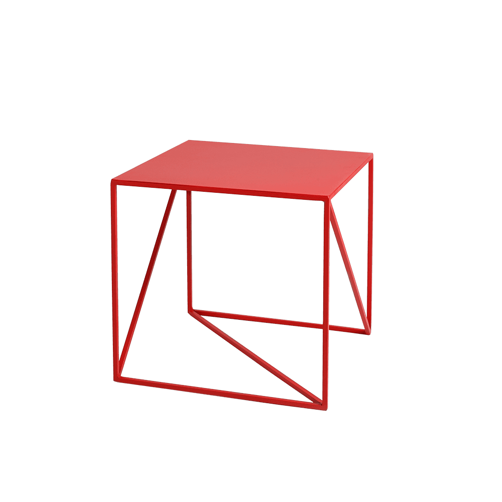 Tavolino laterale MEMO 50x50, Rosso