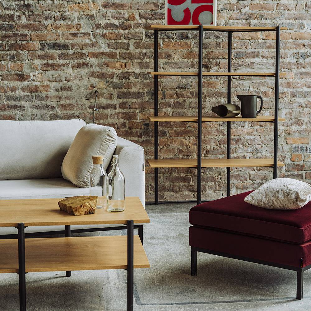 Tavolino RAVE BASIC 100x60 - quercia, nero