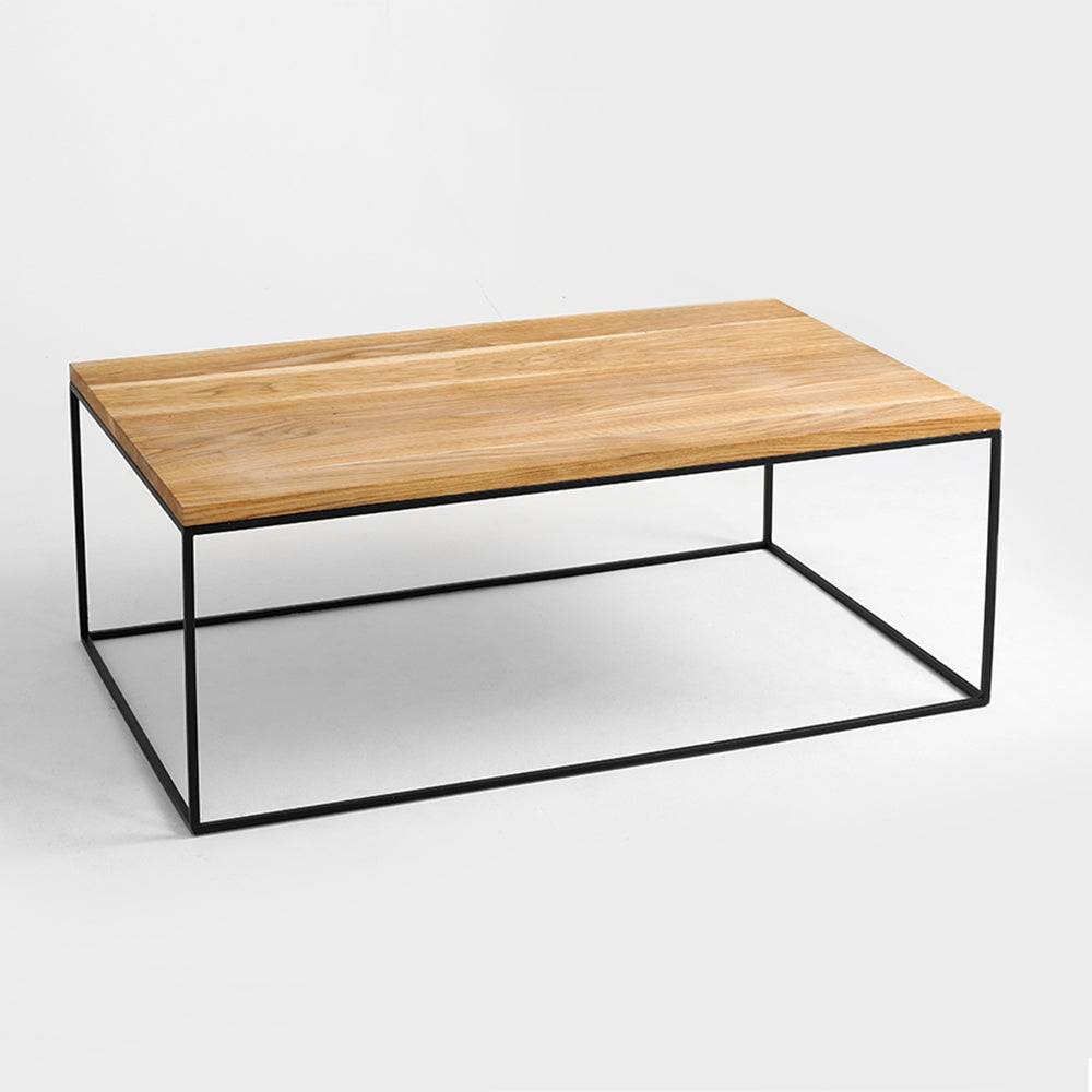 Tavolino TENSIO WOOD 100x60, impiallacciatura rovere, nero