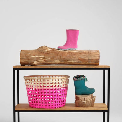 Mensola Julita 75-2F Legno Massello - Rovere e Nero