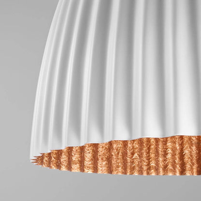 Lampada a sospensione PLISSART L bianco/rame
