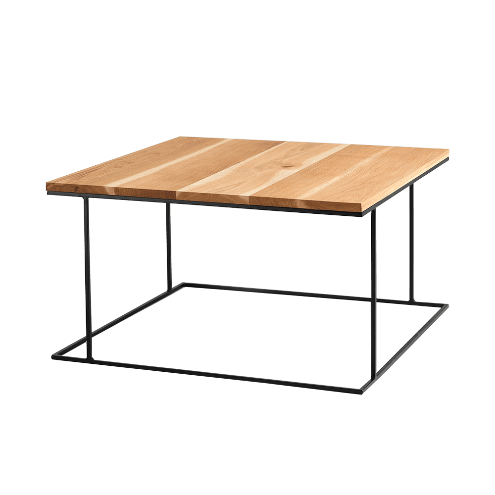 Tavolino WALT LEGNO MASSELLO 80, legno, nero