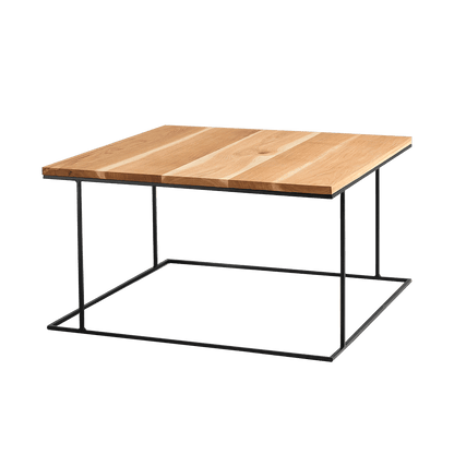 Tavolino WALT LEGNO MASSELLO 80, legno, nero