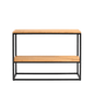Shelf JULITA 75-2F, oak, black