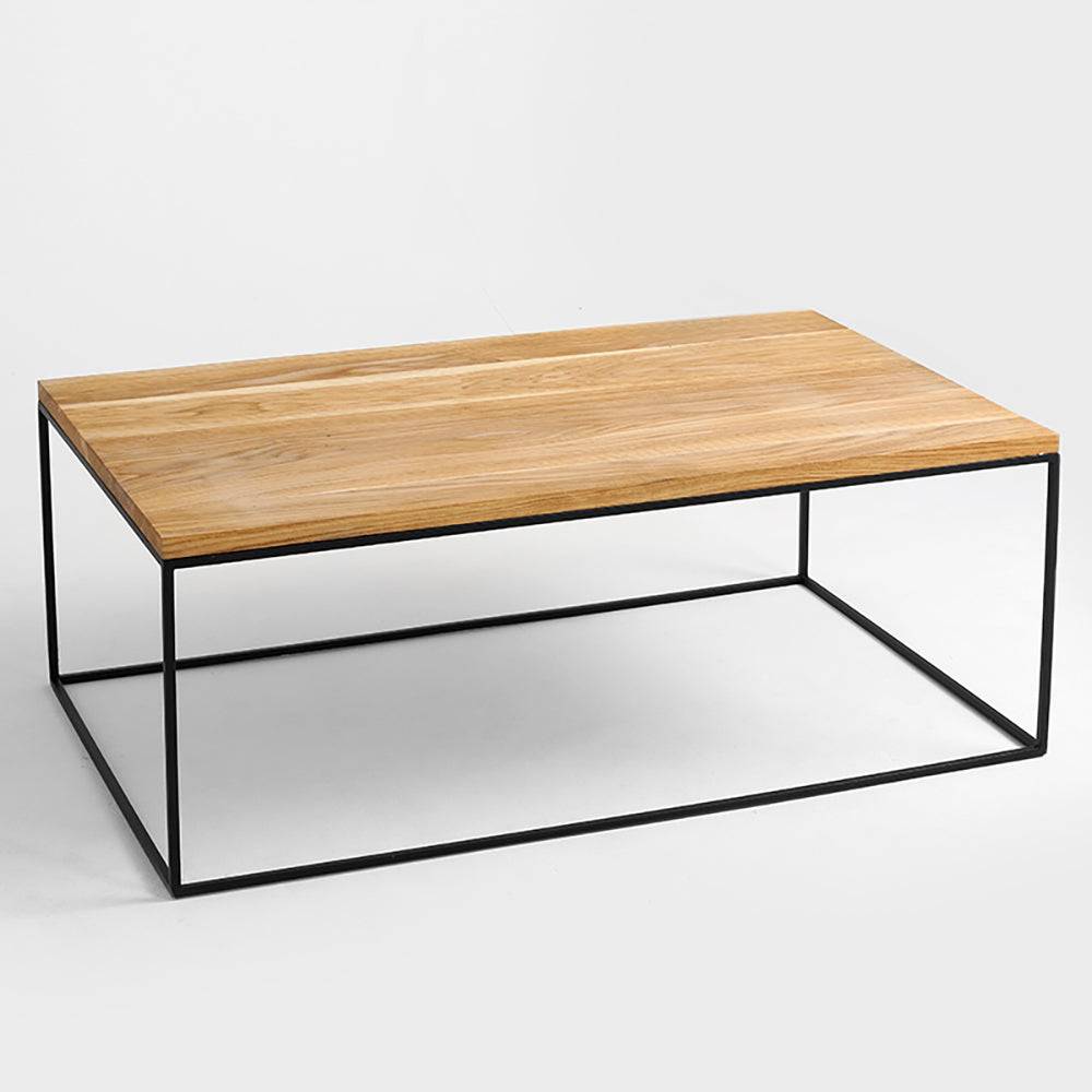 Tavolino Caffè TENSIO WOOD 140x80, impiallacciatura quercia, nero