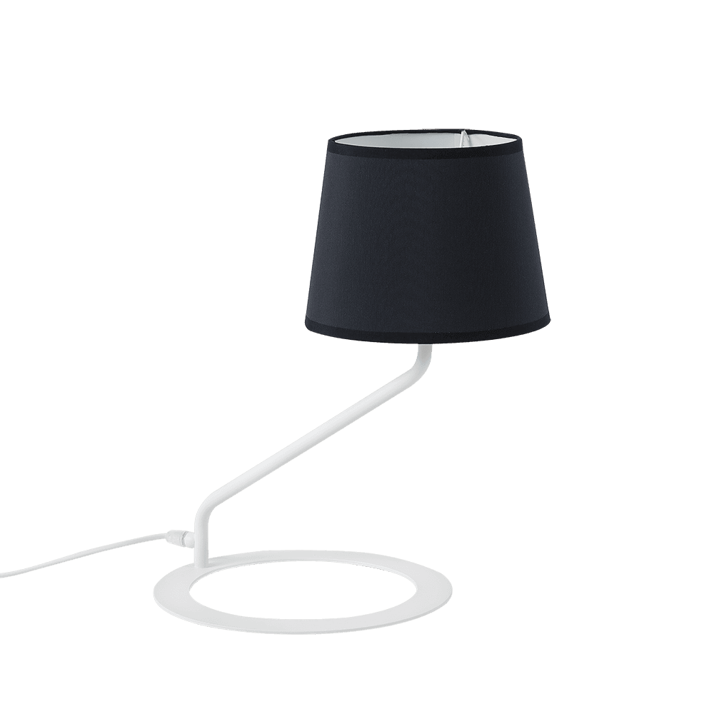 Lampada da Tavolo SHADE - Paralume Nero Base Bianca