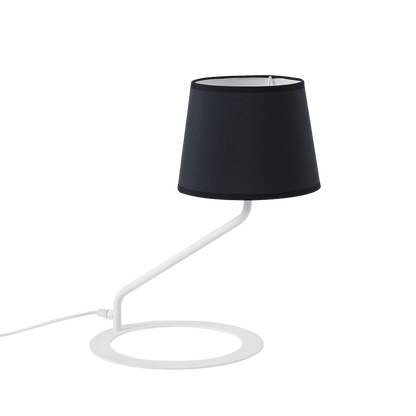 Lampada da Tavolo SHADE - Paralume Nero Base Bianca