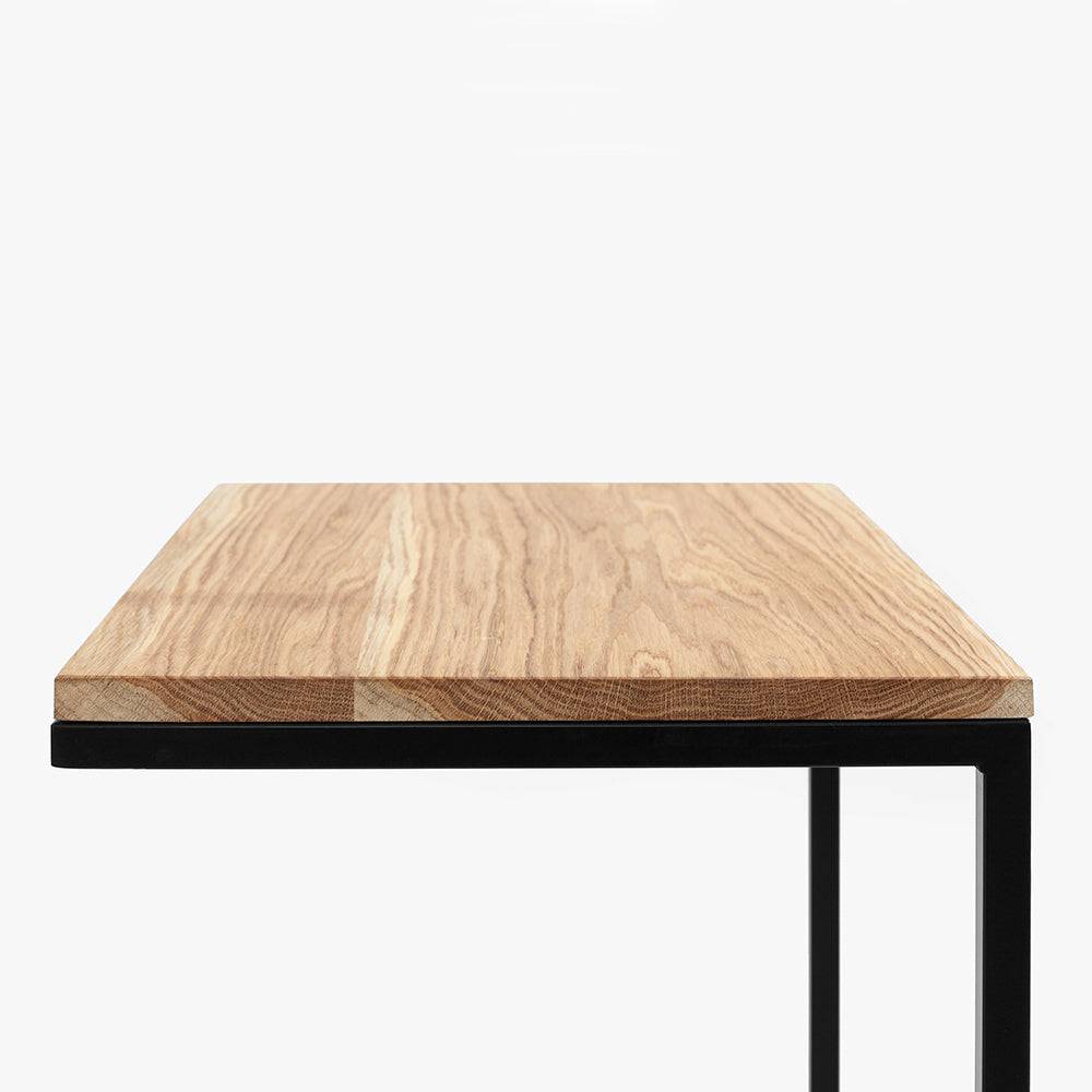Couchtisch LUPE 60, Eichenfurnier, Schwarz