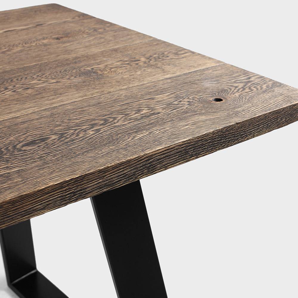 Esstisch HOFER 180x90 Massivholz Eiche Schwarz