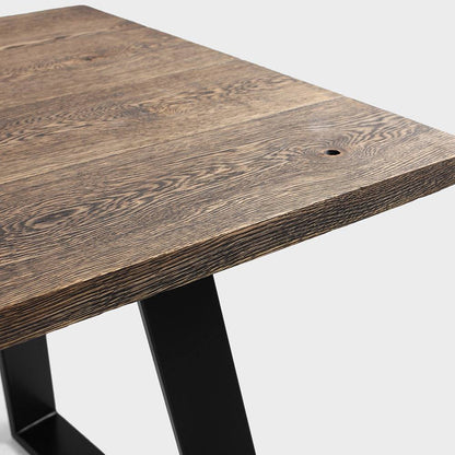 Esstisch HOFER 180x90 Massivholz Eiche Schwarz