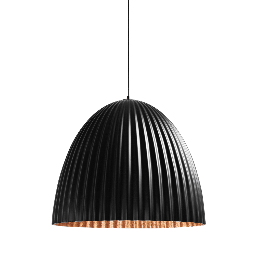 Lampada a sospensione PLISSART L nero/rame