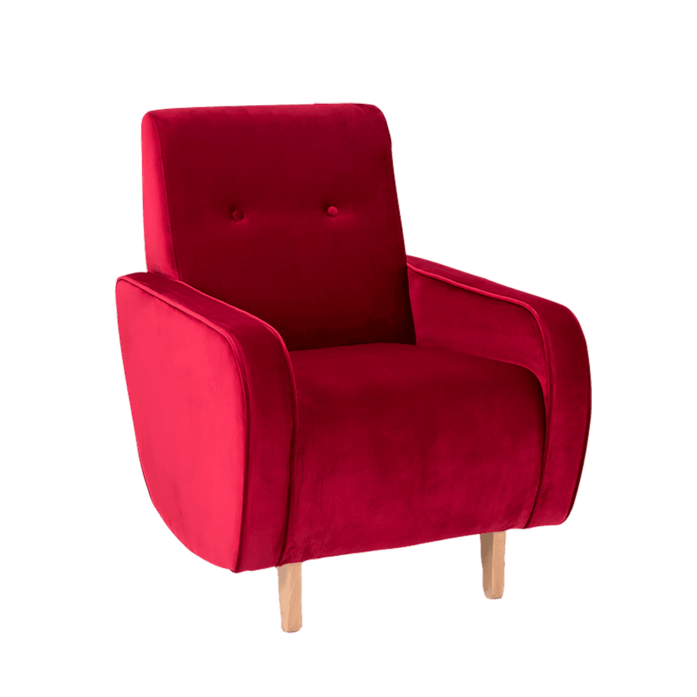 Poltrona PANDA - Cranberry, naturale