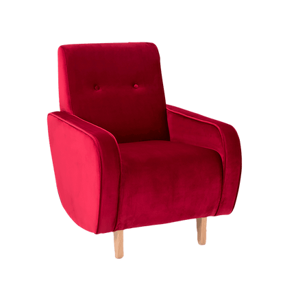 Poltrona PANDA - Cranberry, naturale