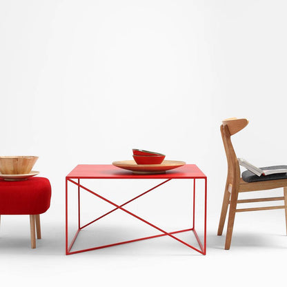 Tavolino MEMO METAL 80x80 Rosso