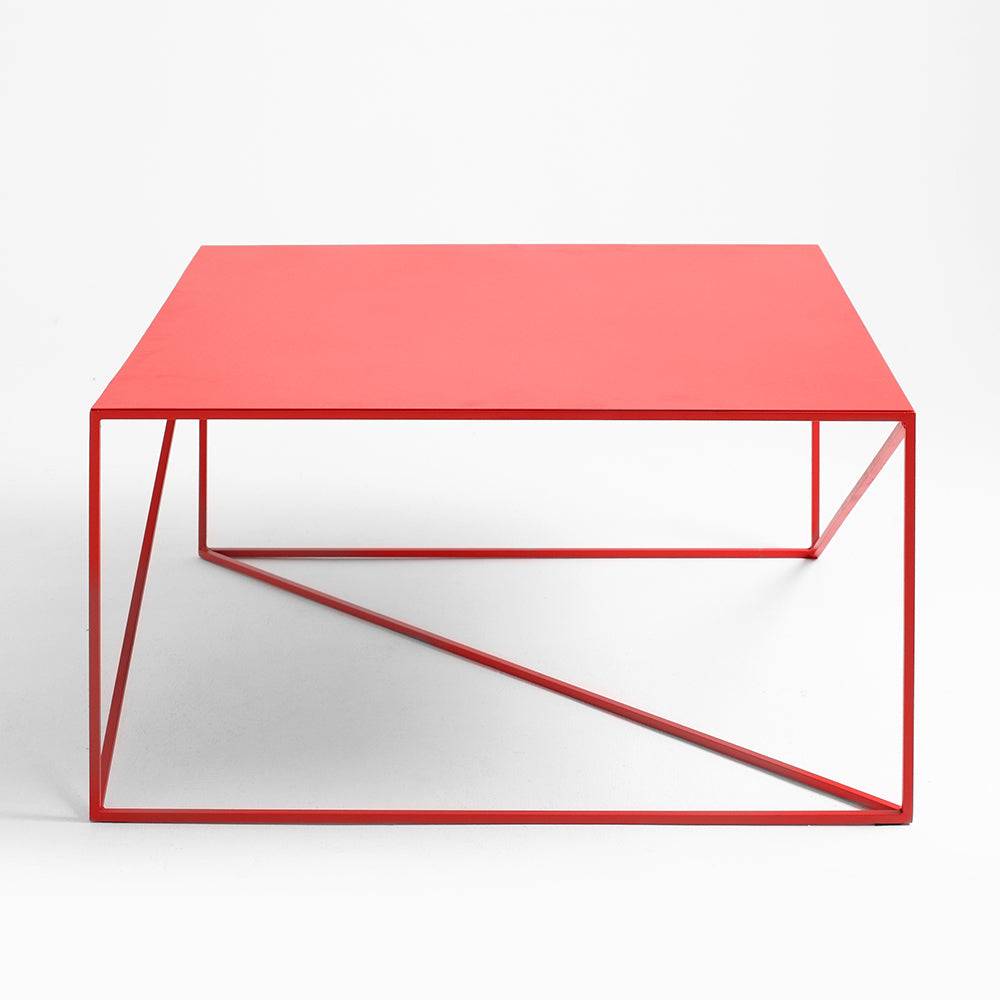 Tavolino MEMO METAL 80x80 Rosso