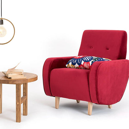 Poltrona PANDA - Cranberry, naturale