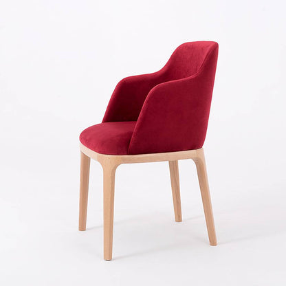 Sedia LULU con Braccioli - Cranberry