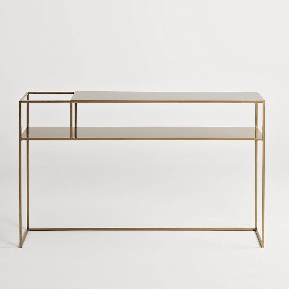 Tavolo Console Senso Flower Metal 120x25 Oro
