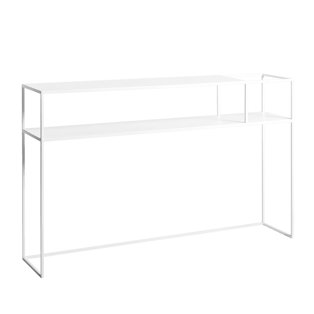 Senso Flower Metal Console Table 120x25 White
