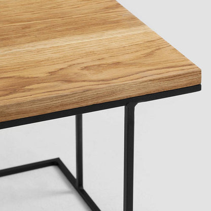 Beistelltisch WALT 50, Eiche furniert, schwarz