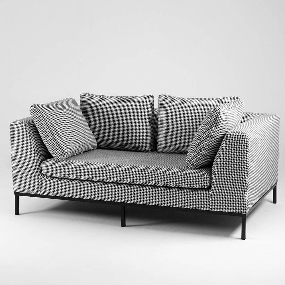 2-Sitzer-Sofa AMBIENT Dark Pepita Schwarz
