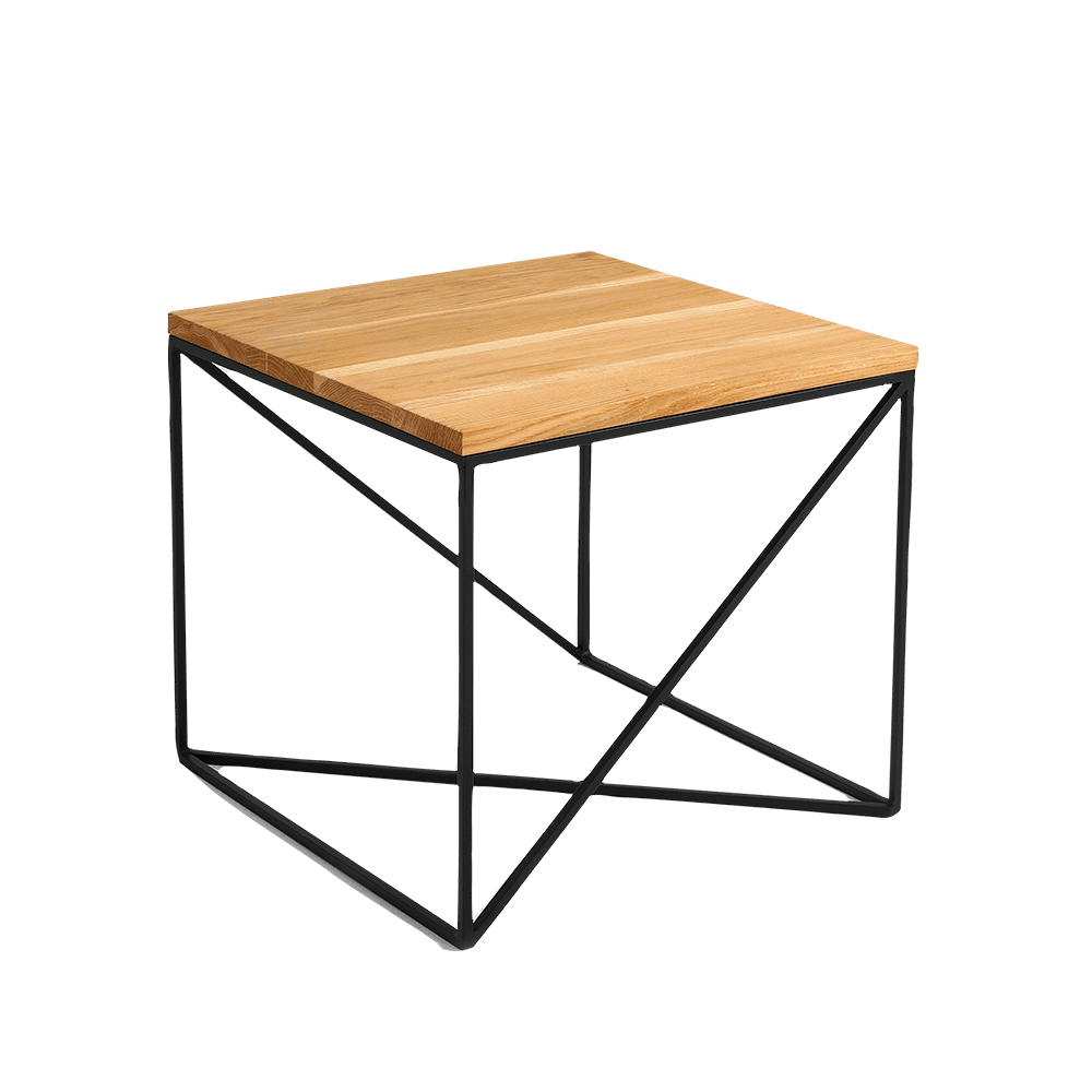 Beistelltisch MEMO MASSIVHOLZ 50 Schwarz
