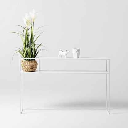 Consolle SENSO FLOWER METAL 120x25, bianco