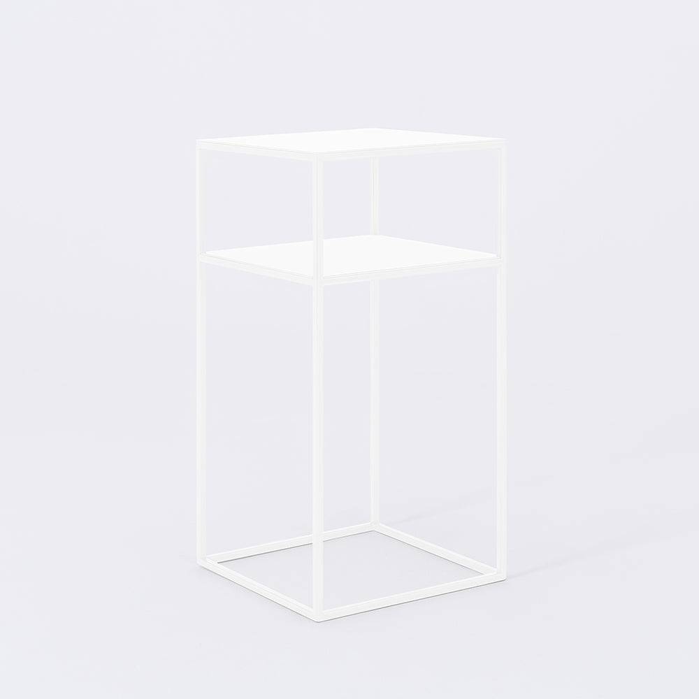 Tavolino Tensio 2 Floor Metal 30 - Bianco