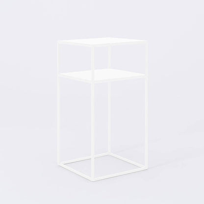 Tavolino Tensio 2 Floor Metal 30 - Bianco