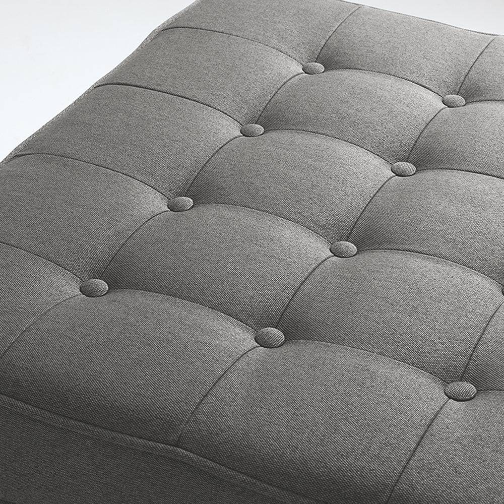Pouf TOPIC WOOD 75, Acciaio, Naturale