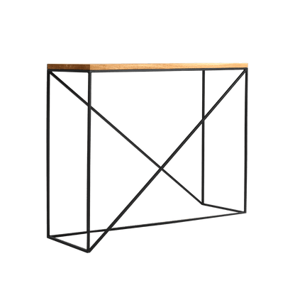 Konsole MEMO Holz 100, Eichenfurnier, schwarz