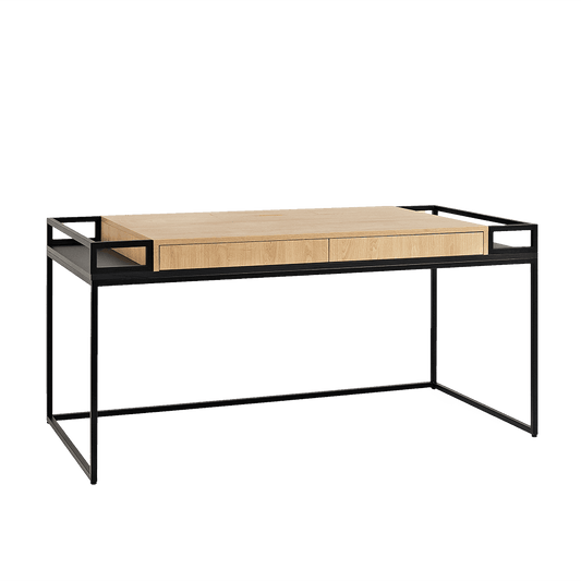 Schreibtisch K16 160 - Eiche, Schwarz