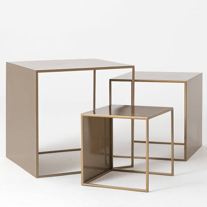 Set Tavolini 2WALL TRIO METAL, oro